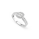 fibbia in platino anello Cubic Zirconia - anello in argento sterling r2234 (szy1101)