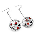 Onyx And Agate Earring Drop - Sterling Silver Earring e21607 (SZY1118)