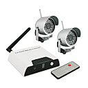 wireless kit de segurança de sistemas (2 + 4 câmeras de infravermelho receptor de canal)