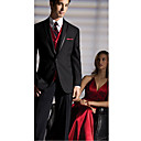 deux rangées de boutons-encadrées revers de satin tuxedo suit / cravate noire / smoking