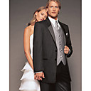 Two Button Single Breasted Satin Trim Notch Lapel Tuxedo Suit / Black Tie / Dinner Jacket