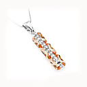Sterling Silver Sparkle CZ Pendant-Sterling Silver Necklace d24537 (SZY1447)