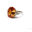 Sterling Silver Ring with High Quality Cubic Zircon - CZ Ring S-0708-Gold (SZY144)
