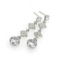platina elegante cz oorbel hanger-cz oorbel 81018-05 (szy1382)