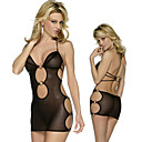 Sexy Black Lace Trim Set Babydoll Lingerie 8025 (KSZ006)