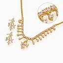 18K Gold Plated CZ Wedding Jewelry Set-Cubic Zirconia Jewelry Set 80620-03 (SZY1701)