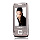 E90 PDA Dual Card  Dual Screen Touch Screen Slide Cell Phone Brown(Not For U.S/Canada)