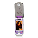 DAXIAN X808 Dual Card Tri-Band Flat Touch Screen Flip Cell Phone  White&Purple