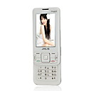 JINPENG K768 Dual Card Quad-Band 1GB TF Flat Touch Screen Dual Slip Cell Phone White(SZRW013)