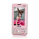 JINPENG K768 Dual Card Quad-Band 1GB TF Flat Touch Screen Dual Slip Cell Phone Pink(SZRW012)