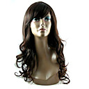 Capless Long Synthetic Dark Brown European Weave Hair Wig