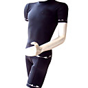 classique rétro à manches courtes de charbon noir serré sport Vêtements de compression (b) (R01-02-03a)