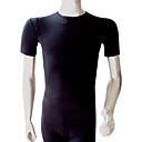 flamme série noire à manches courtes de charbon serré sport vêtements de compression (b) (R01-02-01a)