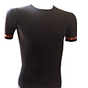 à manches courtes noir serré sommets de compression le sport