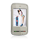 N5800 MINI Quad Band Dual Card Dual Standby TV Function Flat Touch Screen Bar Phone Black and Blue
