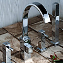4-pc chrome répandue baignoire robinet (ld-0253)
