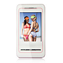 H8 Quad Band Dual Card Dual Standby Ultra Thin Flat Touch Screen Cell Phone White and Red +2GB TF Card