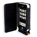 Solar-Ladegerät 1500mAh Ledertasche für iphone 3g/iphone schwarz (i-S013)