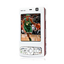 NN95 Dual Card Dual Camera Flashlight Slide MINI Cell Phone White and Red (2GB TF Card)