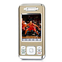 New 768 Dual Card Quad Band Ultra Thin Flat Touch Screen Cell Phone Brown (2GB TF Card)