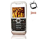 E71i Style JAVA Quad Band Dual Card Bluetooth Dual Camera Ultra Thin FM TV QWERTY Keypad Cell Phone Gray (2GB TF Card)