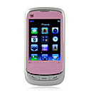 s933 mini doppia scheda dual standby a schermo piatto, telefono cellulare touch rosa (2GB TF card) (sz05440130)