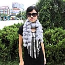 Sleeveless Genuine Rabbit Fur/ Fox Fur Fringed Fur Scarf (PZX0006)