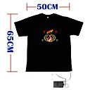 Sound and Music Activated EL Visualizer VU-Spectrum Dancer T-shirt - M (4*AAA)