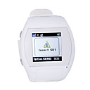 MQ007 Quad Band Bluetooth Touch Screen FM Watch Cell Phone White (2GB TF Card)