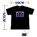 Sound and Music Activated EL Visualizer VU-Spectrum Dancer T-shirt - M (4*AAA)
