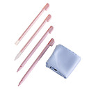 lápiz de color rosa para NDS Lite con el paño de limpieza (4-Pack lápiz)