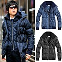 Men's Double Zipper Hooded Puffy Down Parka Coat Jacket (LGT0482-11.27-37)