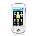 G2 Dual Card Bluetooth FM Touch Screen Cell Phone Silver and White (2GB TF Card)