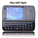 Mini N97 Style QWERTY Keypad Dual Card Bluetooth Slide Touch Screen FM Cell Phone Gray (2GB TF Card)