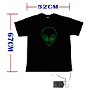 Sound and Music Activated EL Visualizer VU-Spectrum Dancer T-shirt - M (4*AAA)