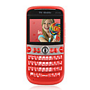 E73 pro dual quad band tv card funzione ultra sottile tastiera qwerty rosso cellulare (2GB TF card) (sz04580994)