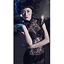 gaine / col officier colonne court / mini-robes en dentelle chinois (hgqp246)