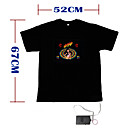 Sound and Music Activated EL Visualizer VU-Spectrum Dancer T-shirt - M (4*AAA)