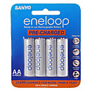 "Sanyo eneloop 2000mAh Ni-MH baterias recarregáveis AA (4 unidades)"