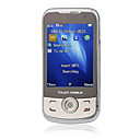 t6288 dual-band dual-kaart dual camera trackball bluetooth fm touch-screen mobiele telefoon zwart (2GB TF-kaart en lederen case) (sz00510184)