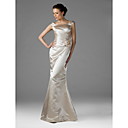 Trumpet/Mermaid Square Floor-length Satin Bridesmaid/Wedding Party Dress