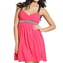 Camisole Neckline High Waist Chiffons Women's Dresses(1802BA017-0741)