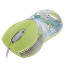 usb mouse óptico com as decorações de líquido no mouse