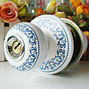 High Quality Ceramic Door Knob with Lock (Porcelain Door Knob)  (0768-W02-SST)