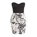 Strapless Print Bows Women's Dresses(1802BA026-0741)