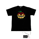 som e música ativado espectro vu metros el visualizador t-shirt (4 * AAA)