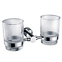 badkamer accessoires massief koperen dubbele glashouder (0640-3304)