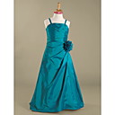 A-line Spaghetti Straps  Floor-length Taffeta Junior Bridesmaid Dress