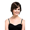 Capless Short High Quality Synthetic Natural Look Brown European Weave Hair Wig