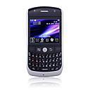 F020 + WiFi de banda dual quad tarjeta de TV dual cámara Java linterna trackball teclado QWERTY del teléfono celular negro (tarjeta de 2GB TF) (sz0544